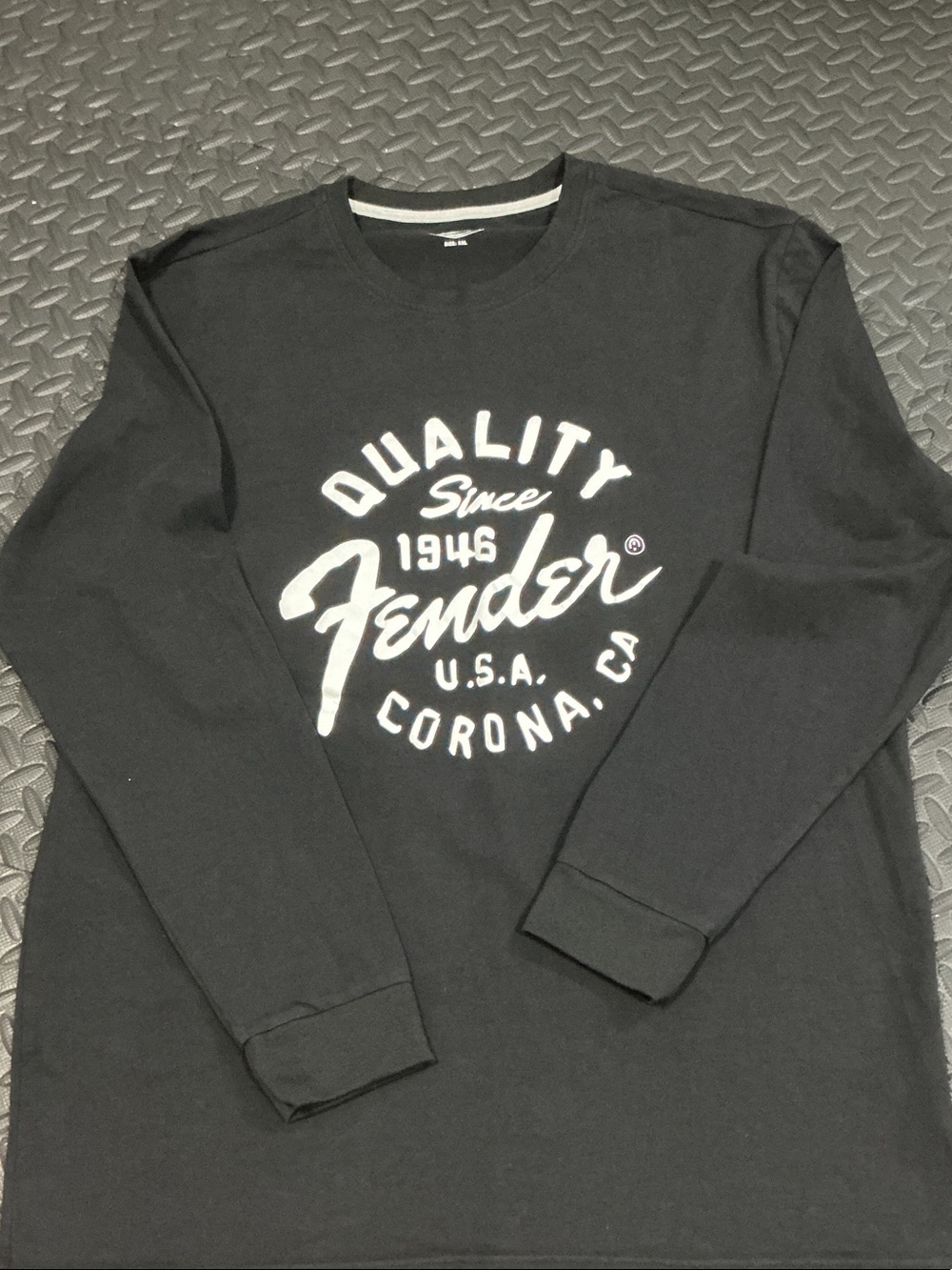NWOT Fender Black Long-Sleeve Crewneck with White Logo